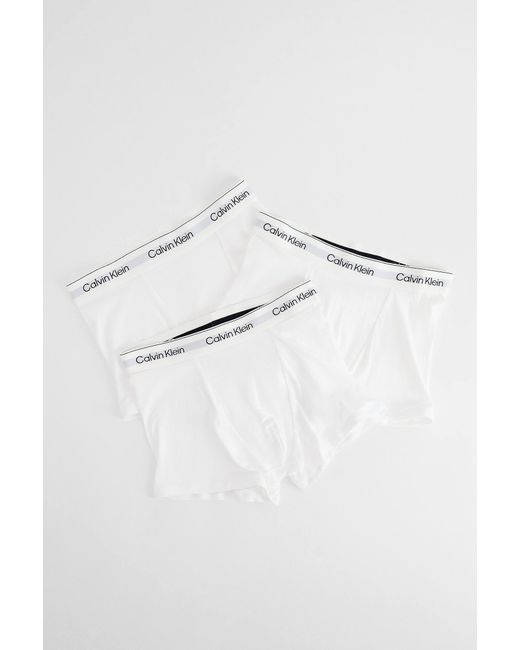 Calvin Klein White Trunks 3-pack for men