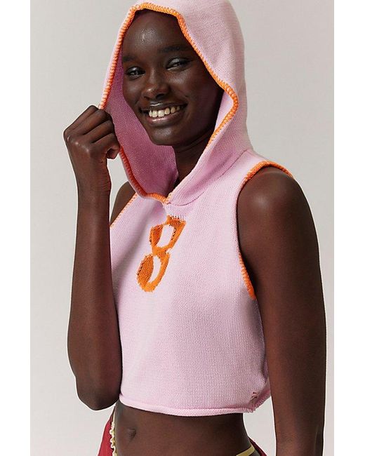 BDG Pink Orion Cropped Hoodie Sweatshirt