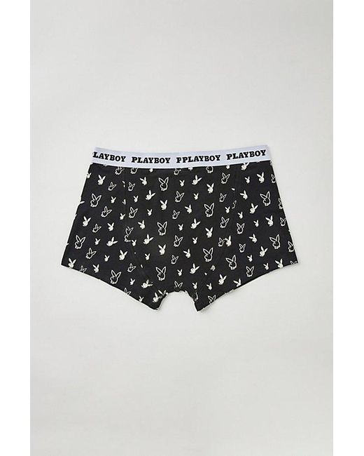 Urban Outfitters Black Playboy Tossed Icon Boxer Brief for men