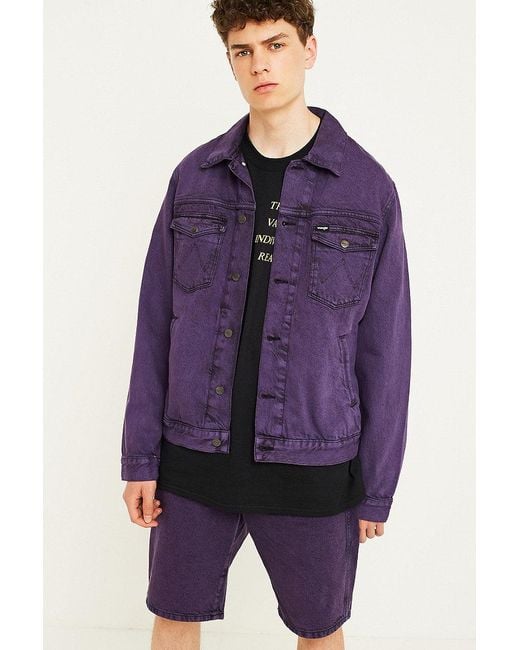 Wrangler Pop Purple Denim Trucker Jacket for men