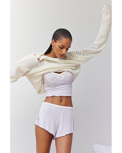 Out From Under White Sweet Dreams Ahoy Striped Short