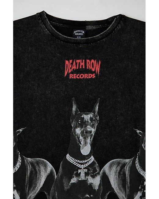 Urban Outfitters Black Death Row Records Doberman Tee for men