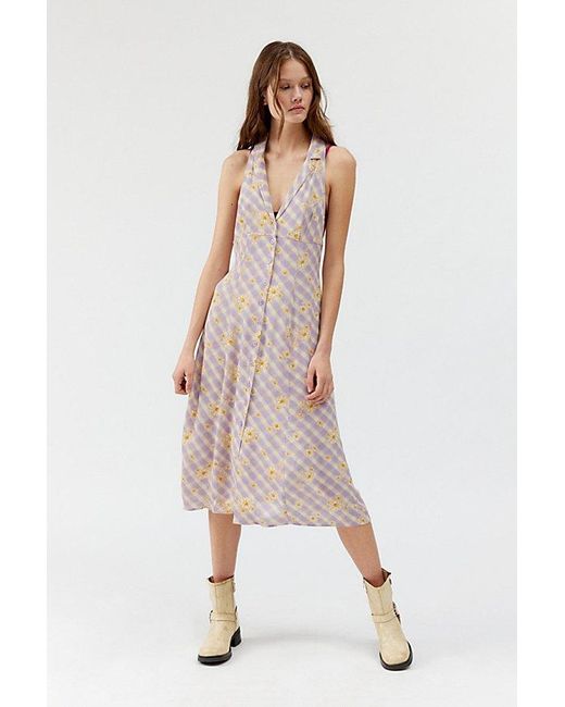 Urban Outfitters Pink Uo Willow Midi Dress