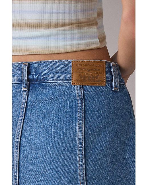Levi's Blue Button-Front Denim Mini Skort