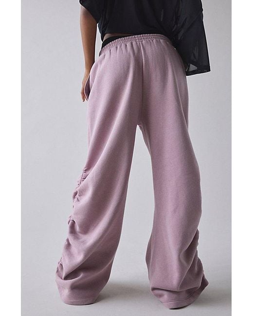 1st Position By Tinashe Purple Uo Exclusive Nasty Girl Ruched Wide Leg Sweatpant