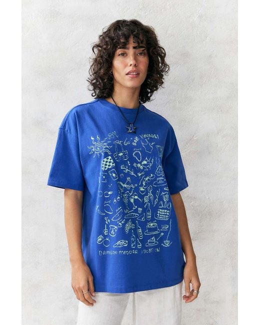 Damson Madder Blue Bon Voyage T-shirt Top