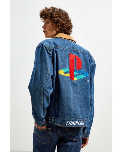 FairPlay Blue Playstation 2 Denim Trucker Jacket for men