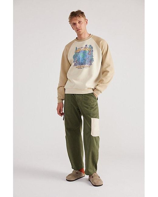 Parks Project White Feel The Earth Breathe Crew Neck Sweatshirt for men