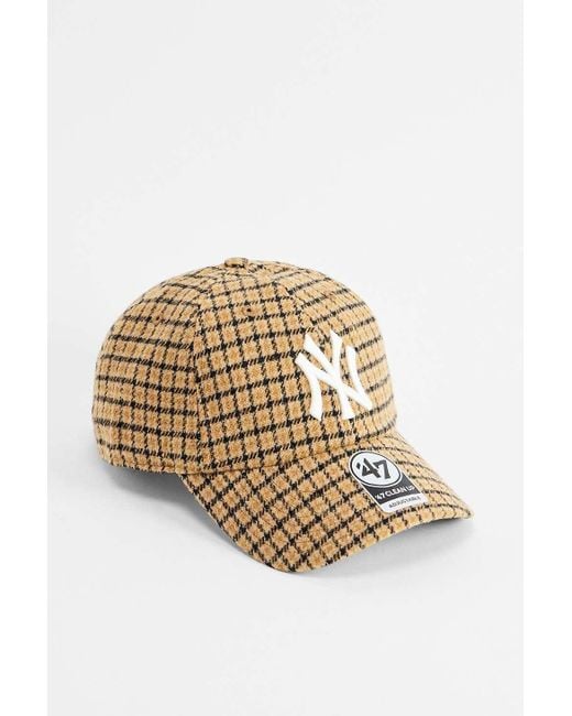 '47 Brown Check Ny Yankees Clean Up Cap for men