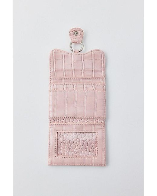 Kimchi Blue Pink Kimchi Kez Laced Faux Leather Cardholder Wallet