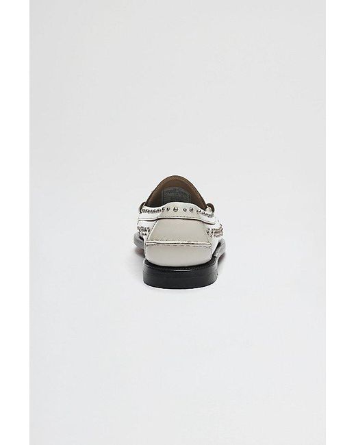 Sebago White Dan Studs Loafer