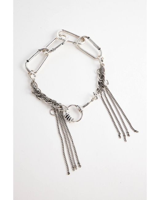 Minga White Flux Antique Clasp Necklace