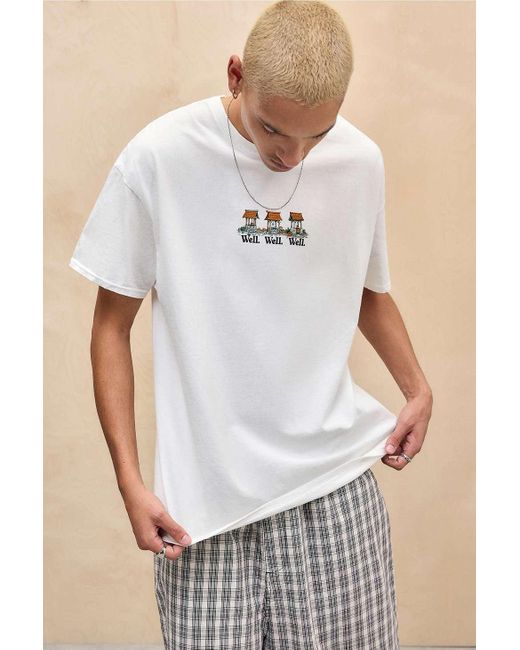 Urban Outfitters Uo White Well Well Well T-shirt for men