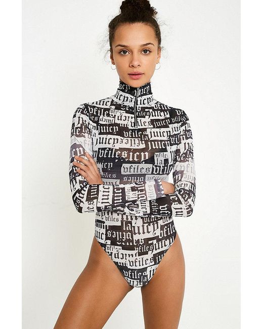 Juicy Couture X Vfiles Black And White Bodysuit