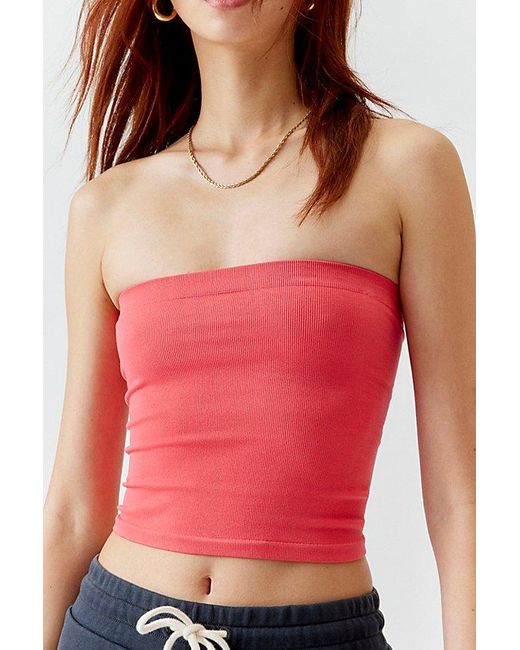 Out From Under Red Seamless Longline Tube Top