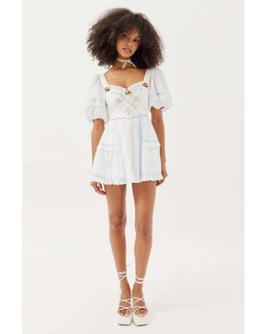 For love and lemons white cheap ruffle dress