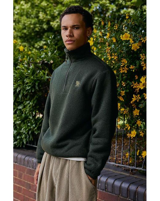 Ayker Green Quarter Zip Fleece for men