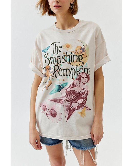 Urban Outfitters Gray Smashing Pumpkins Collage T-Shirt Dress
