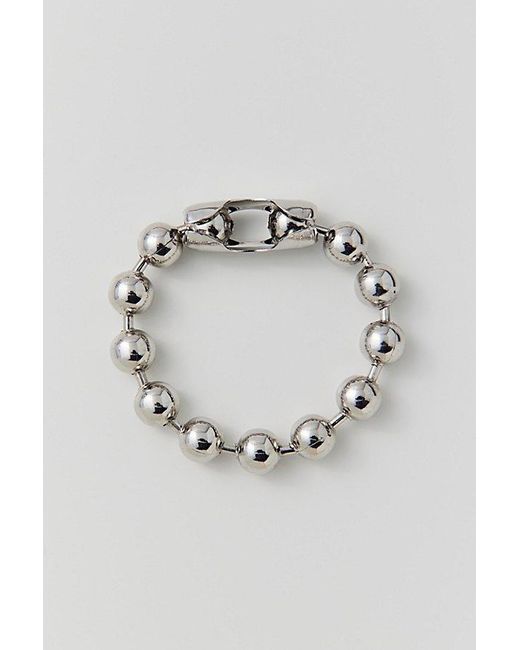 Urban Outfitters Blue Stainless Steel Statement Ball Bead Bracelet for men