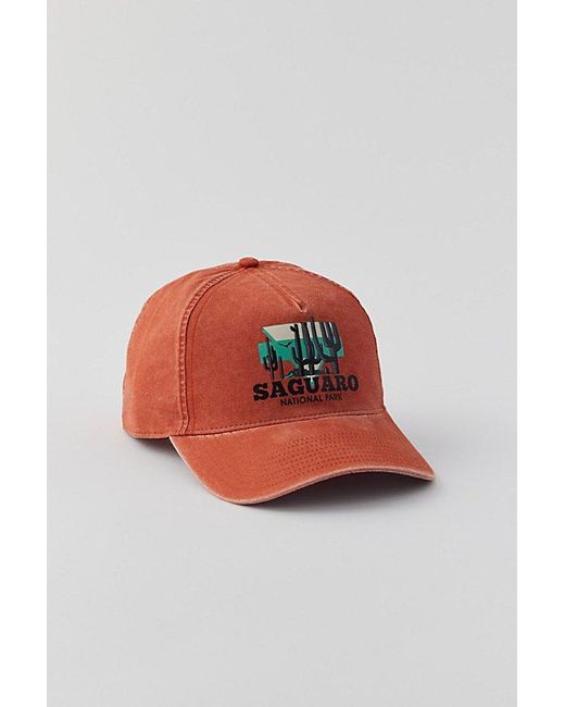 American Needle Red Saguaro Trailhead Snapback Hat for men