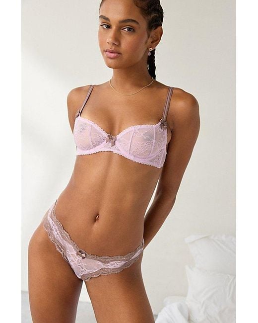 Out From Under Purple Karlie Lace Demi Bra
