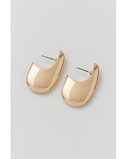 Urban Outfitters Natural Chunky Oblong Hoop Earring