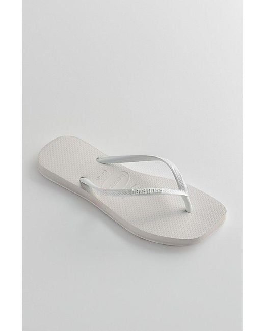 Havaianas Gray Slim Square Flip Flop Sandal