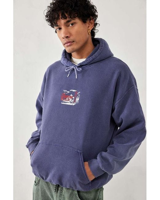 Urban Outfitters Uo Blue Japanese Mountain Hoodie for men