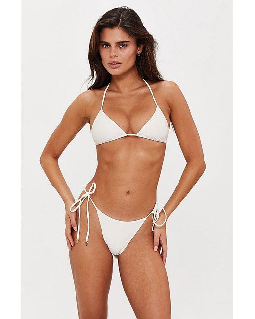 Sunkissed Green Le Triangle String Bikini Top