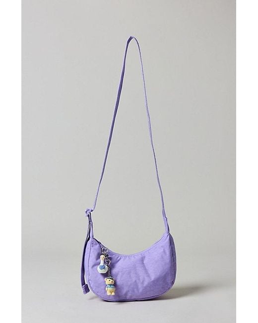 Baggu Purple Small Nylon Crescent Bag