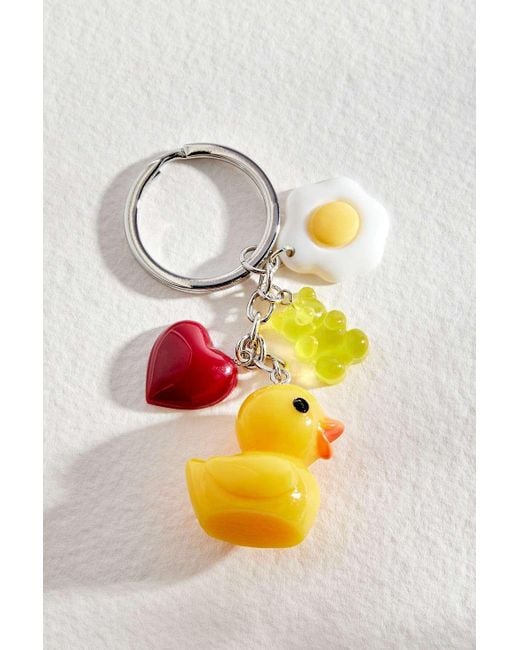 Urban Outfitters Gray Duck Charm Keyring