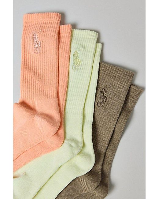 Polo Ralph Lauren Multicolor Mineral Wash Crew Sock 3-Pack for men