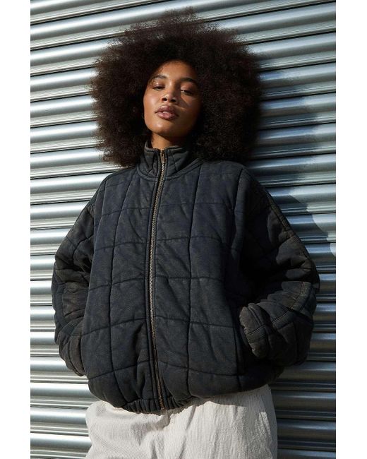 BDG Blue Travis Jersey Bomber Jacket