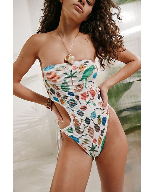 Cleonie Swim Multicolor Manyana Maillot Printed One-Piece Swimsuit