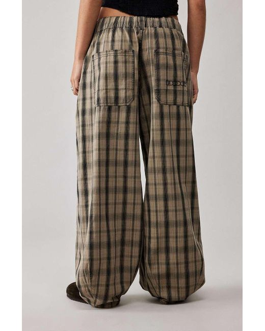 BDG Brown Carter Cocoon Check Pants