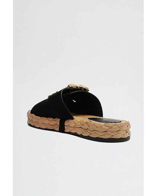 SCHUTZ SHOES Black Enola Rope Flat Sandals