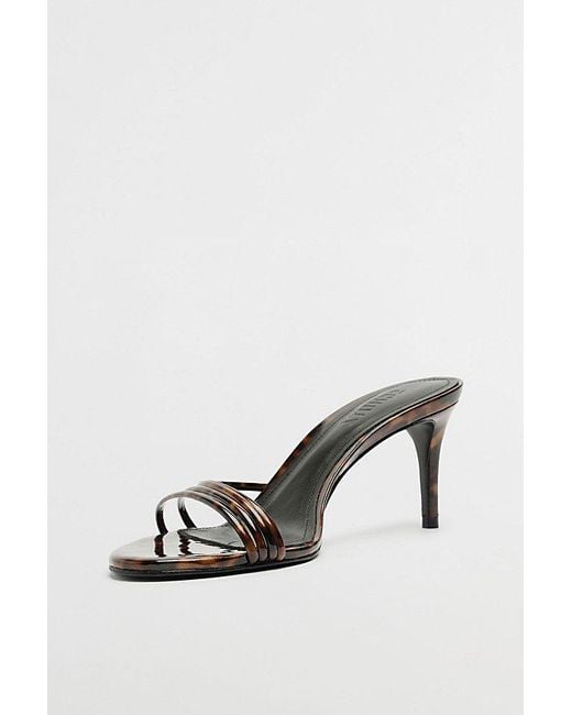 SCHUTZ SHOES Metallic Inez Strappy Mule Heel