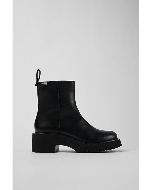 Camper Black Milah Leather Zip Boot