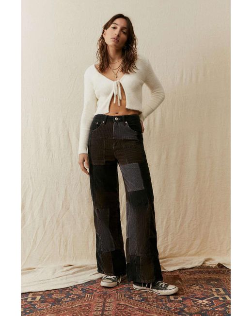 BDG Corduroy Patchwork Puddle Pant in 