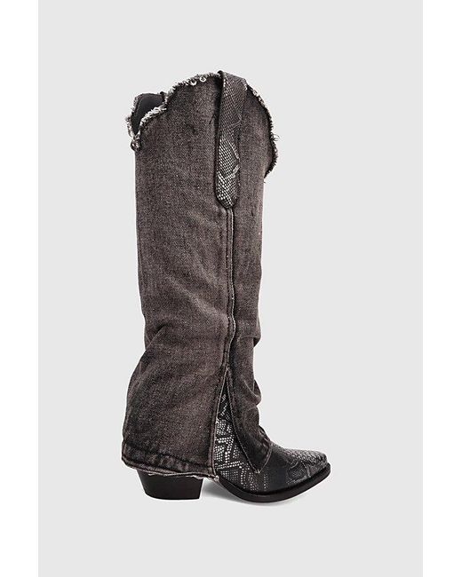 Dingo Black Shabby Leather Boot