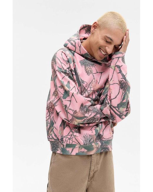 BDG Pink Real Tree Hoodie for men