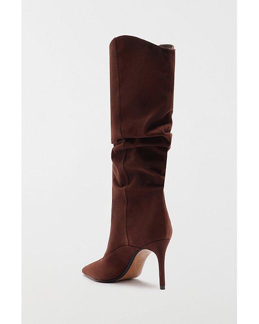 SCHUTZ SHOES Brown Maryana Up Slouch Knee High Boot