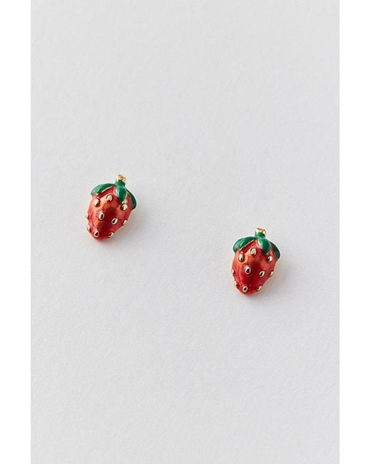 Urban Outfitters Black Delicate Strawberry Earring