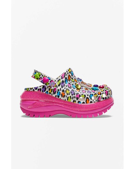 CROCSTM X Lisa Frank Mega Crush Clog In Electric Pink,at Urban Outfitters