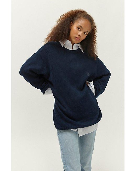 Urban Renewal Blue Vintage Solid Oversized Sweater