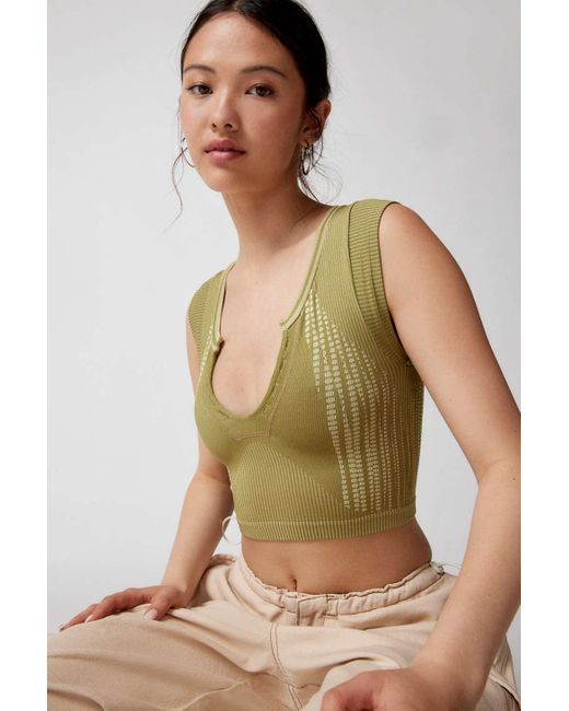 Out From Under Go For Gold Seamless Printed Top in Green | Lyst Canada