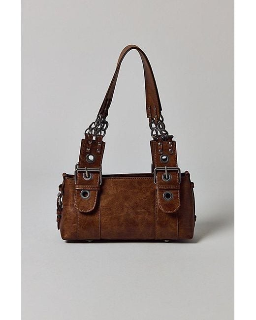 Silence + Noise Brown Chain Strap Shoulder Bag