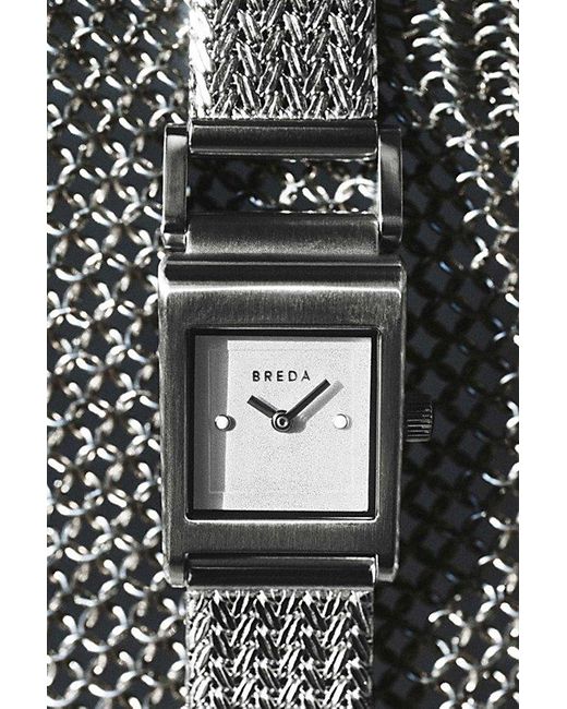 Breda Metallic Revel Tethered Mesh Bracelet Analog Quartz Watch