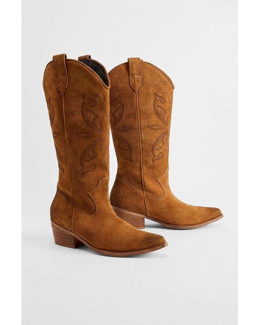BDG Brown Butterfly Western Boots