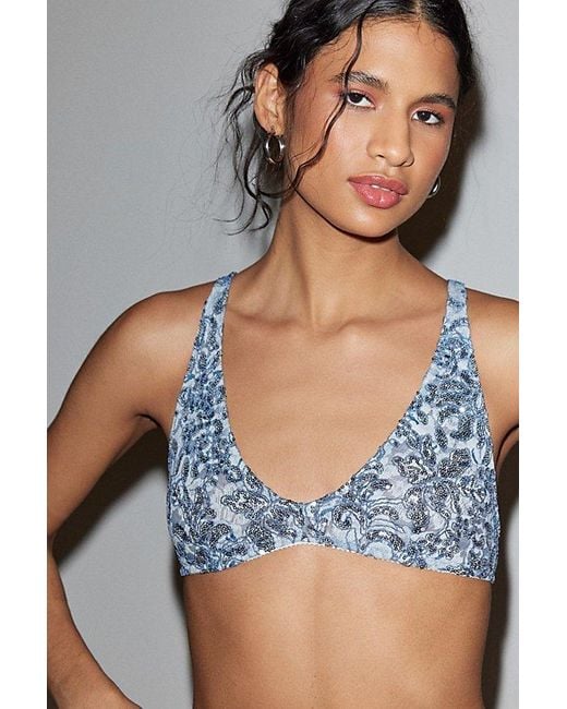 Only Hearts Blue High Point Lace Bralette, '